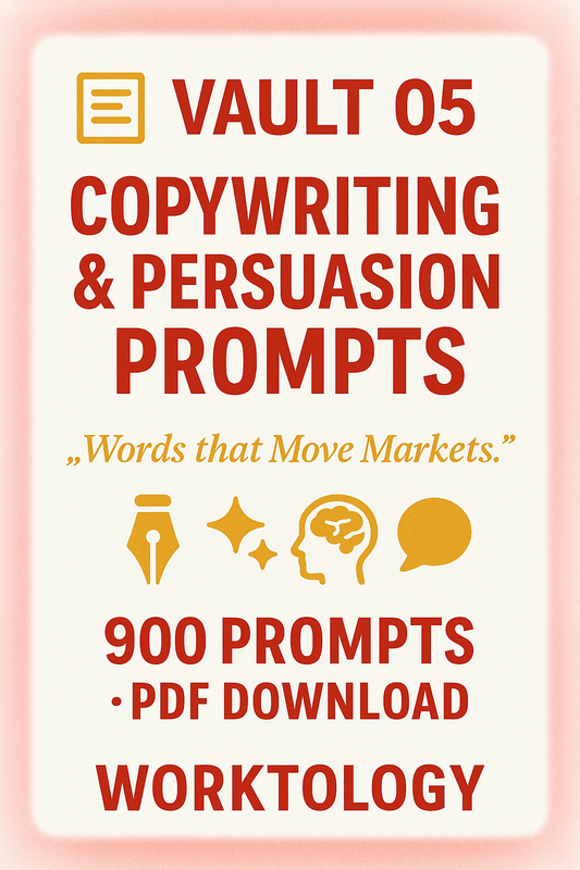 Copywriting & Persuasion Prompts Vault - Worktology Vault 05
