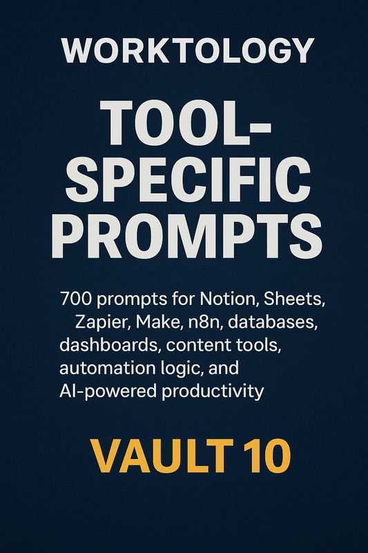 Tool-Specific Prompts Vault - Worktology Vault 10
